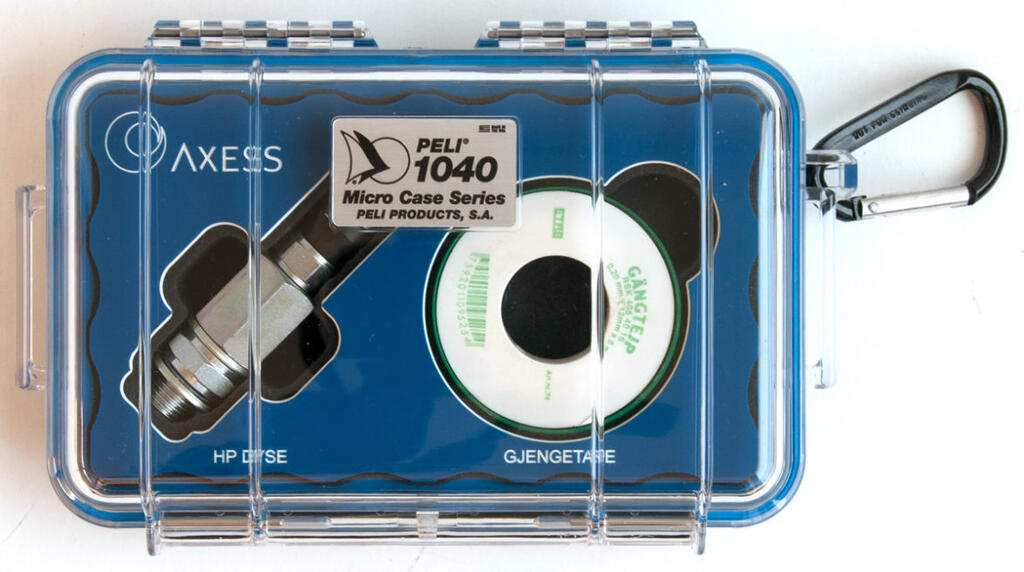 Detalj av dyser og verktøy organisert i HDFI-skum